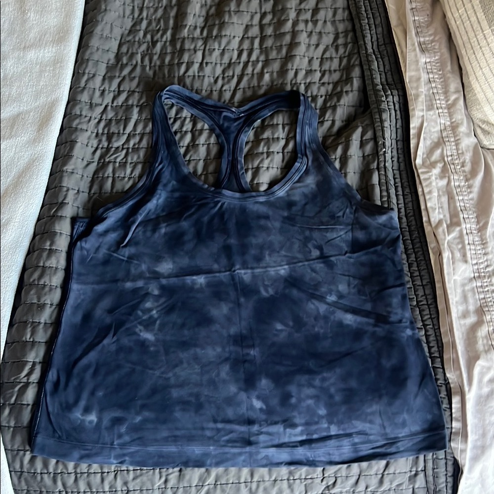 Navy Blue Tie-Dye Tank Top